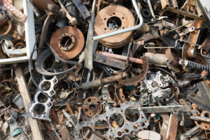 There are many economic benefits of recycling metal like what’s shown in this pile of different metal components.