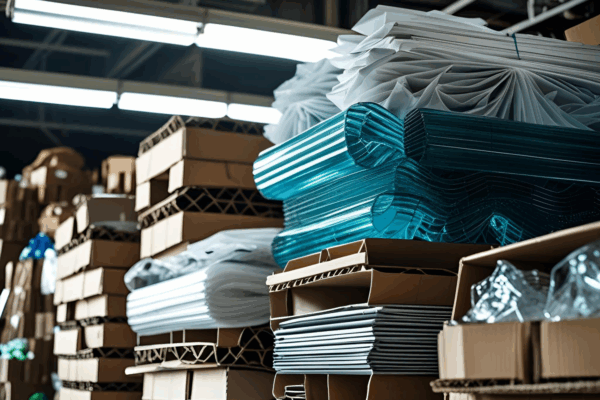 A close-up of recyclable materials in an. Ensure your business meets Massachusetts recycling compliance standards.