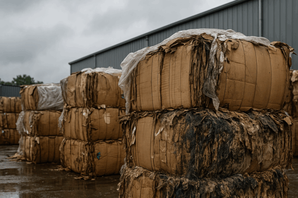 Wide view of a manufacturing plant floor, showing equipment, storage racks, and production zones relevant to manufacturing plant recycling workflows.